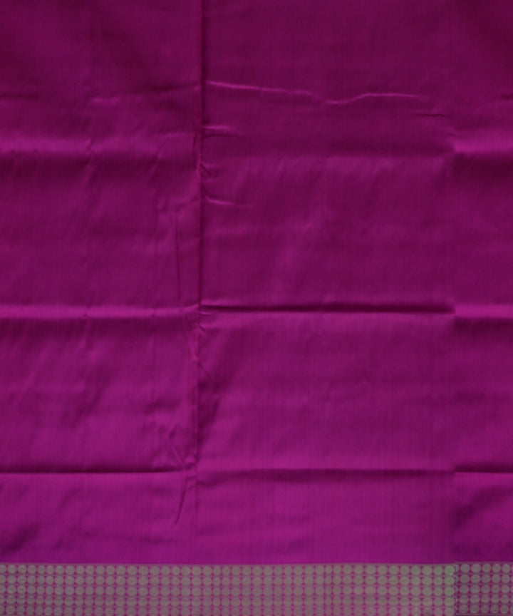 Multicolor deep pink silk handloom sambalpuri saree
