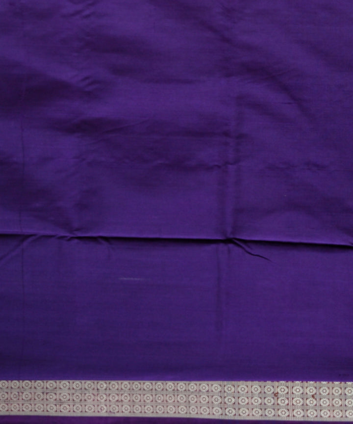 Multicolor violet silk handloom sambalpuri saree