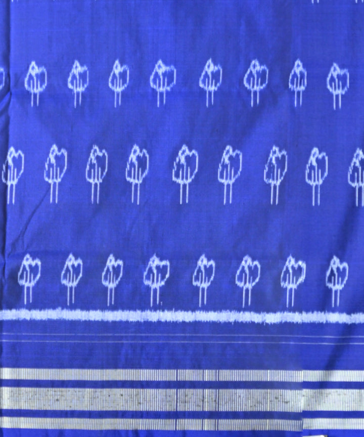 Sky blue cerulean silk handloom sambalpuri saree