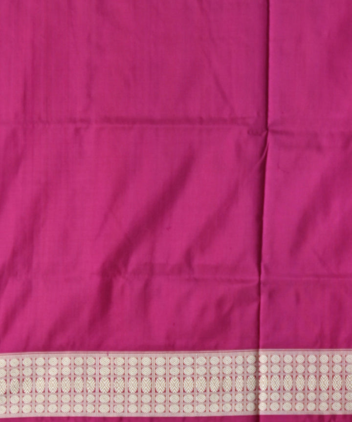 Pink deep pink silk handloom sambalpuri saree