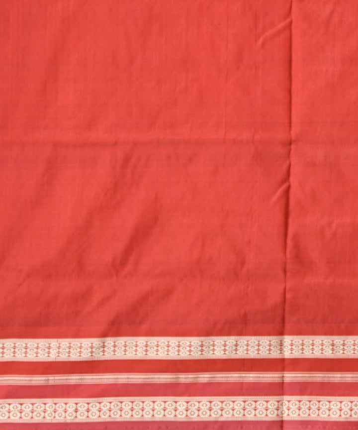 Multicolor dark red silk handloom bomkai saree