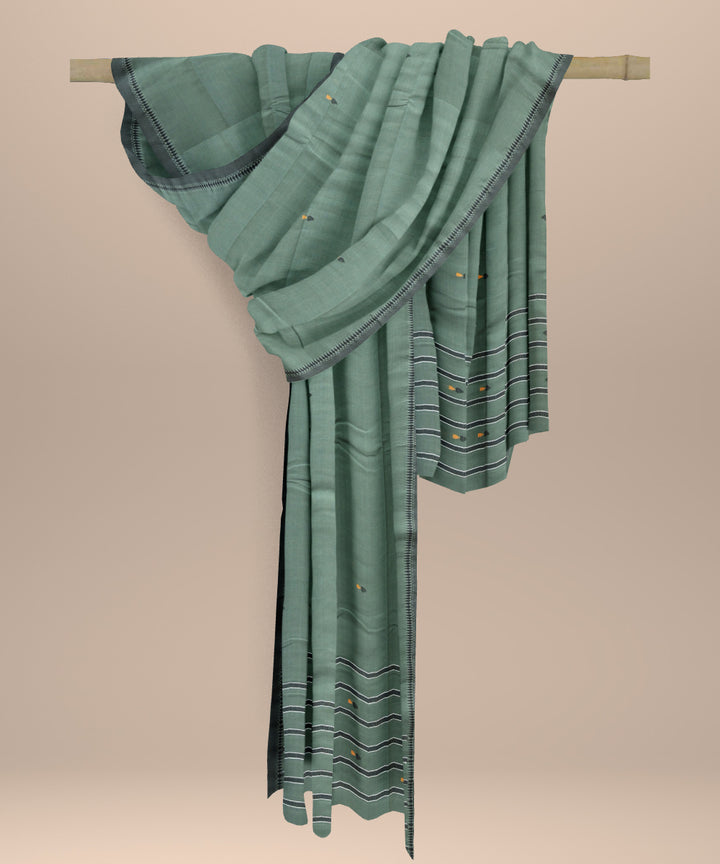 Grey black cotton handloom sonepur dupatta