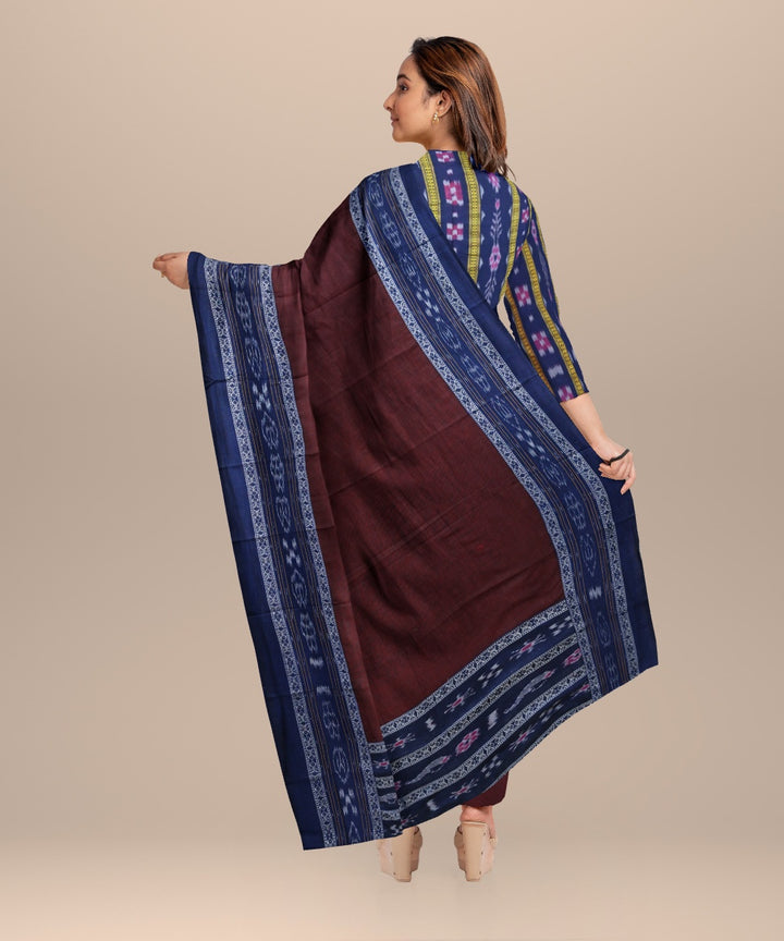 Cyan blue claret handloom cotton nuapatna dress material