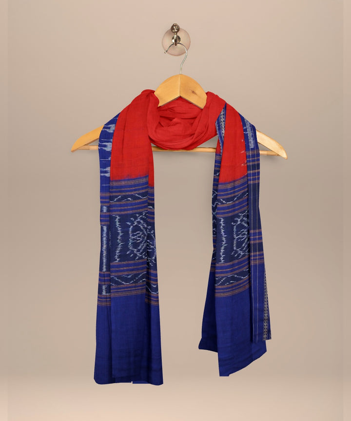 Multicolor dark red handloom cotton sambalpuri dress material