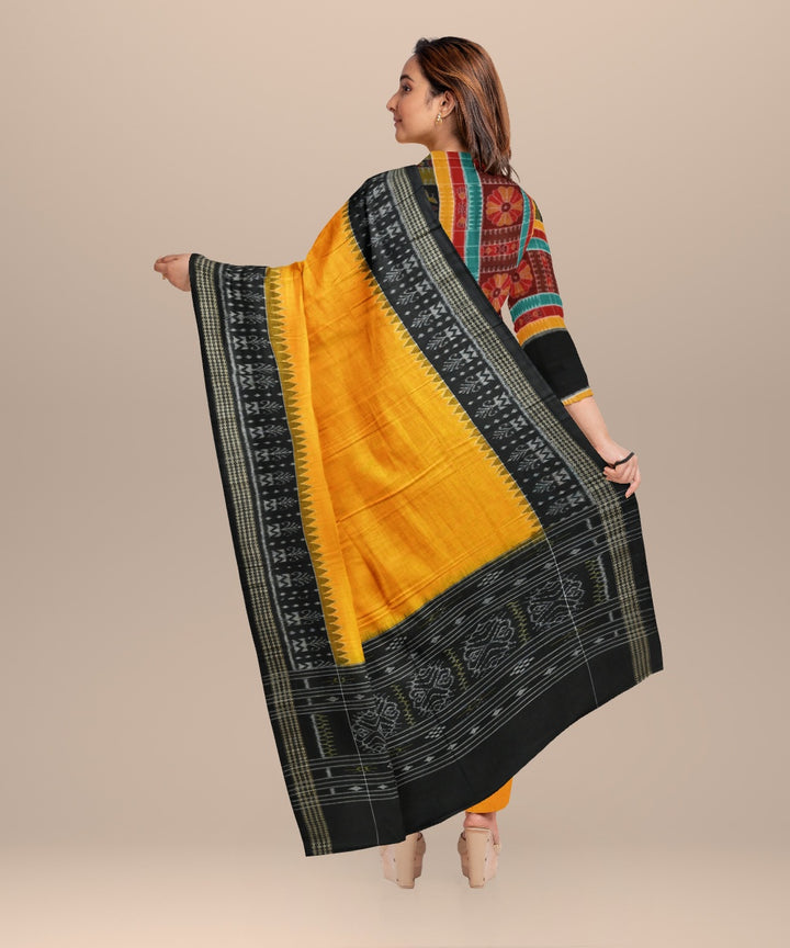 Multicolor orange cotton handloom sambalpuri dress material