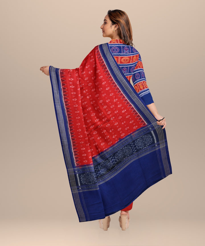 Multicolor orange handloom cotton sambalpuri dress material