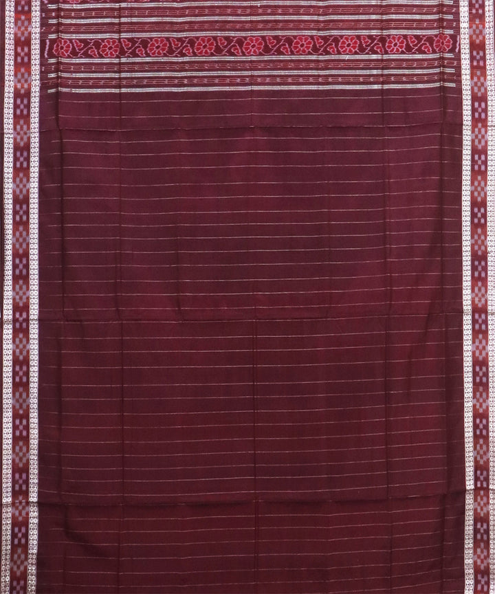 Red Pasapalli border Silk Handwoven Sambalpuri Saree