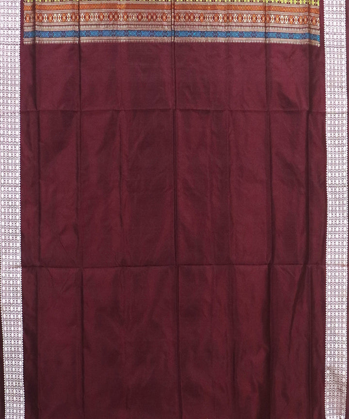 Beige coffee Silk Handwoven Bomkai Saree