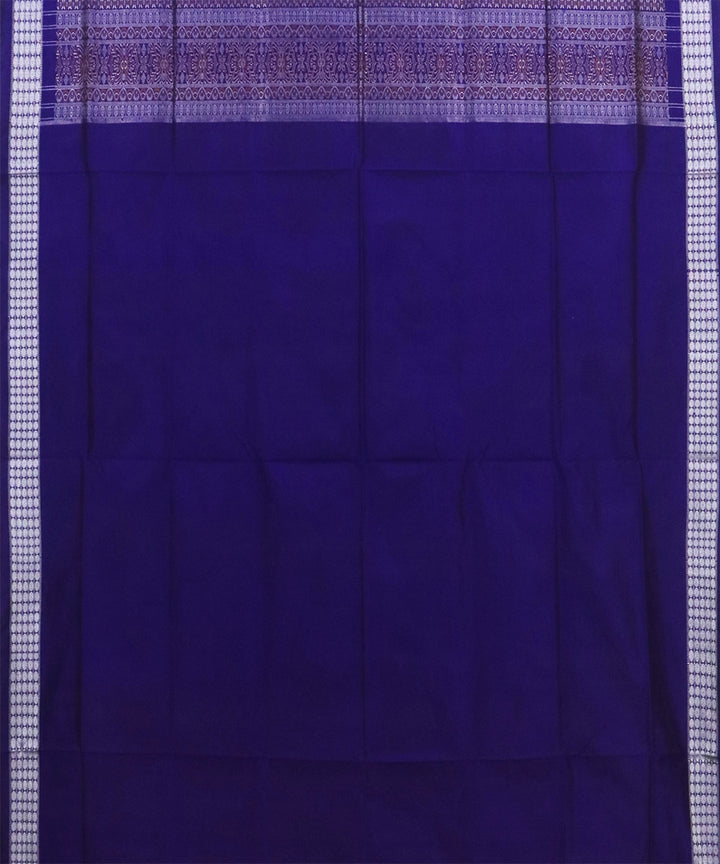 Peach blue Silk Handwoven Bomkai Saree