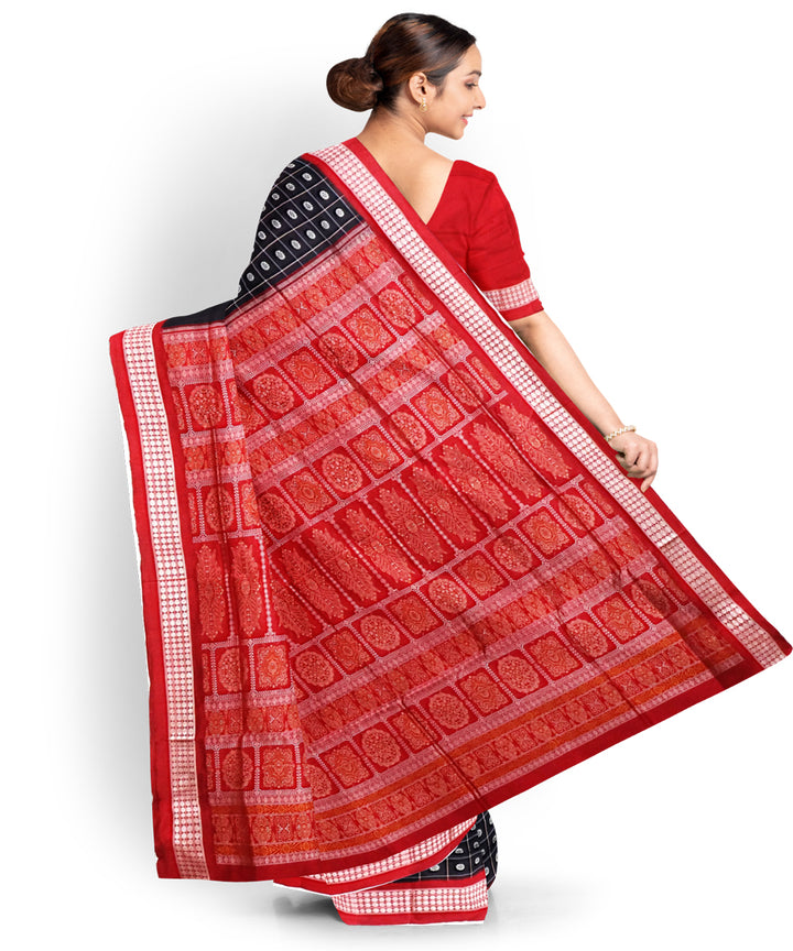 Black rudrakshya border Silk Handwoven Bomkai Saree