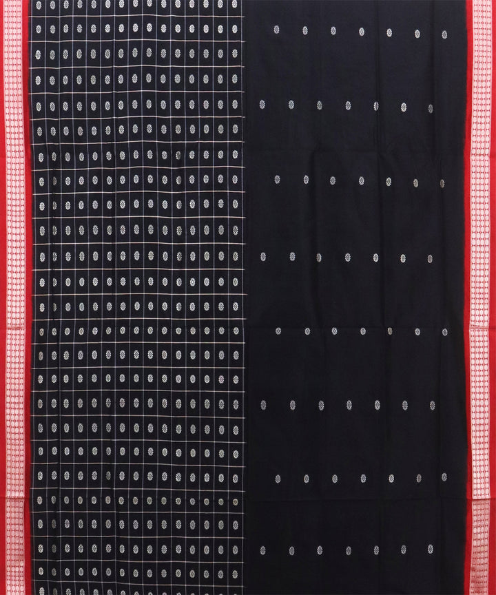 Black rudrakshya border Silk Handwoven Bomkai Saree