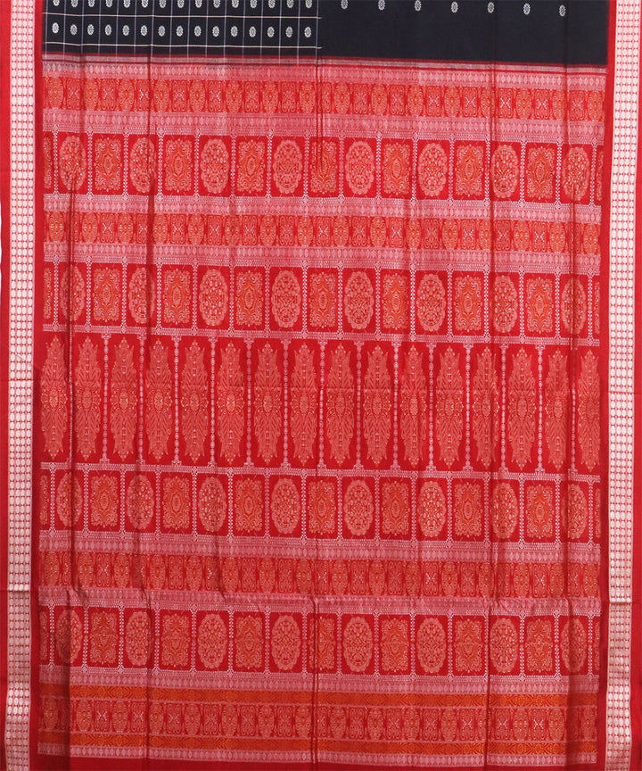 Black rudrakshya border Silk Handwoven Bomkai Saree