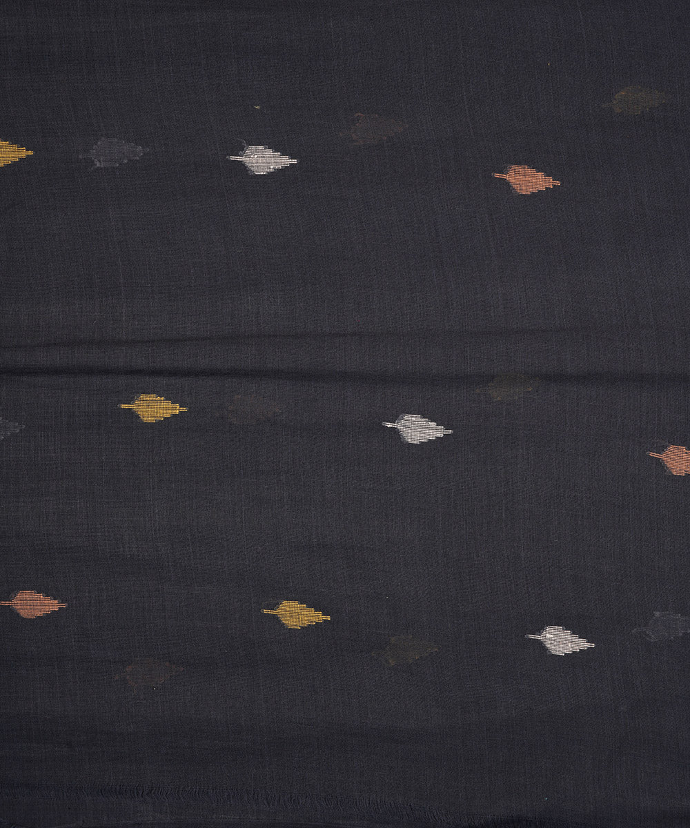 0.5m Blue hand loom bengal cotton jamdani fabric