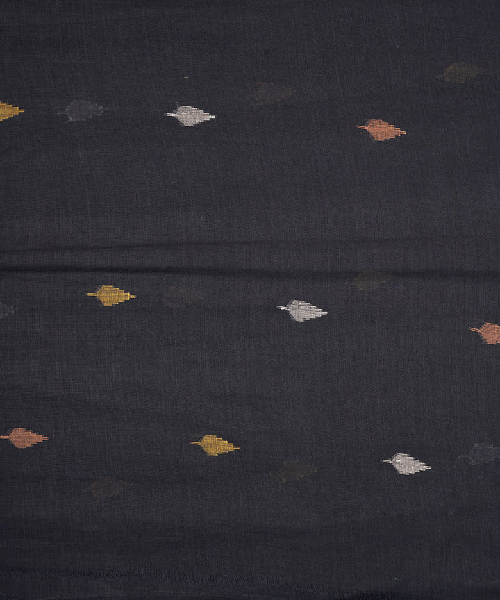 0.5m Blue hand loom bengal cotton jamdani fabric