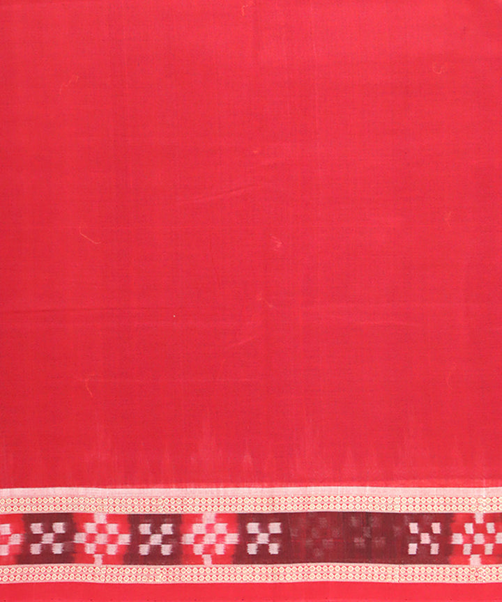 Blue red pasapalli border sambalpuri cotton saree