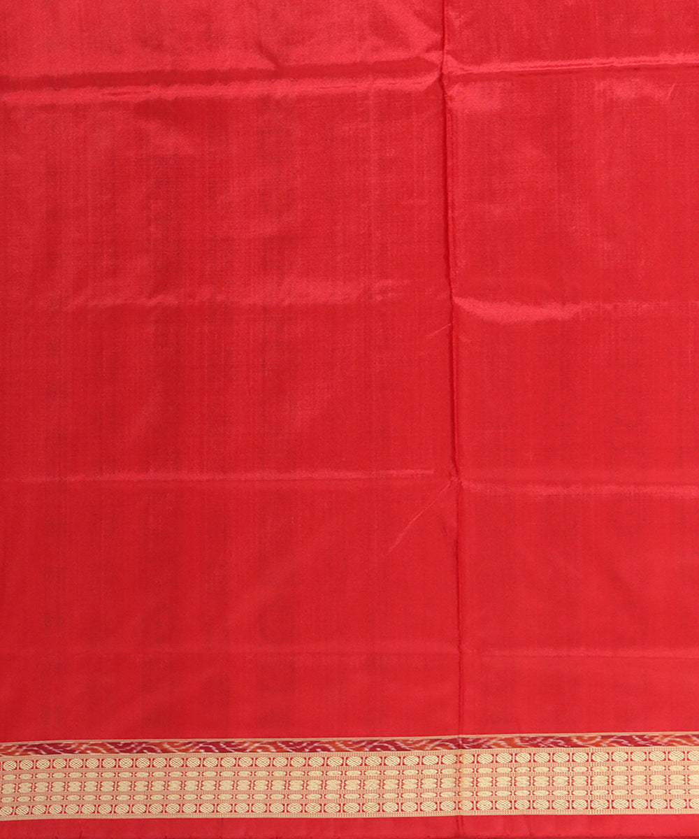 Celi blue red handwoven sambalpuri silk saree