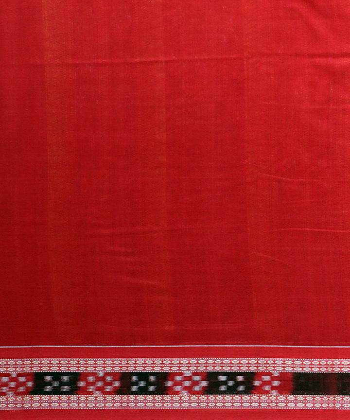 Navy blue red cotton handwoven bomkai saree