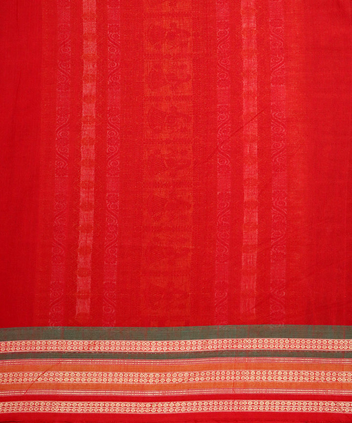 Multi color cotton handwoven bomkai saree