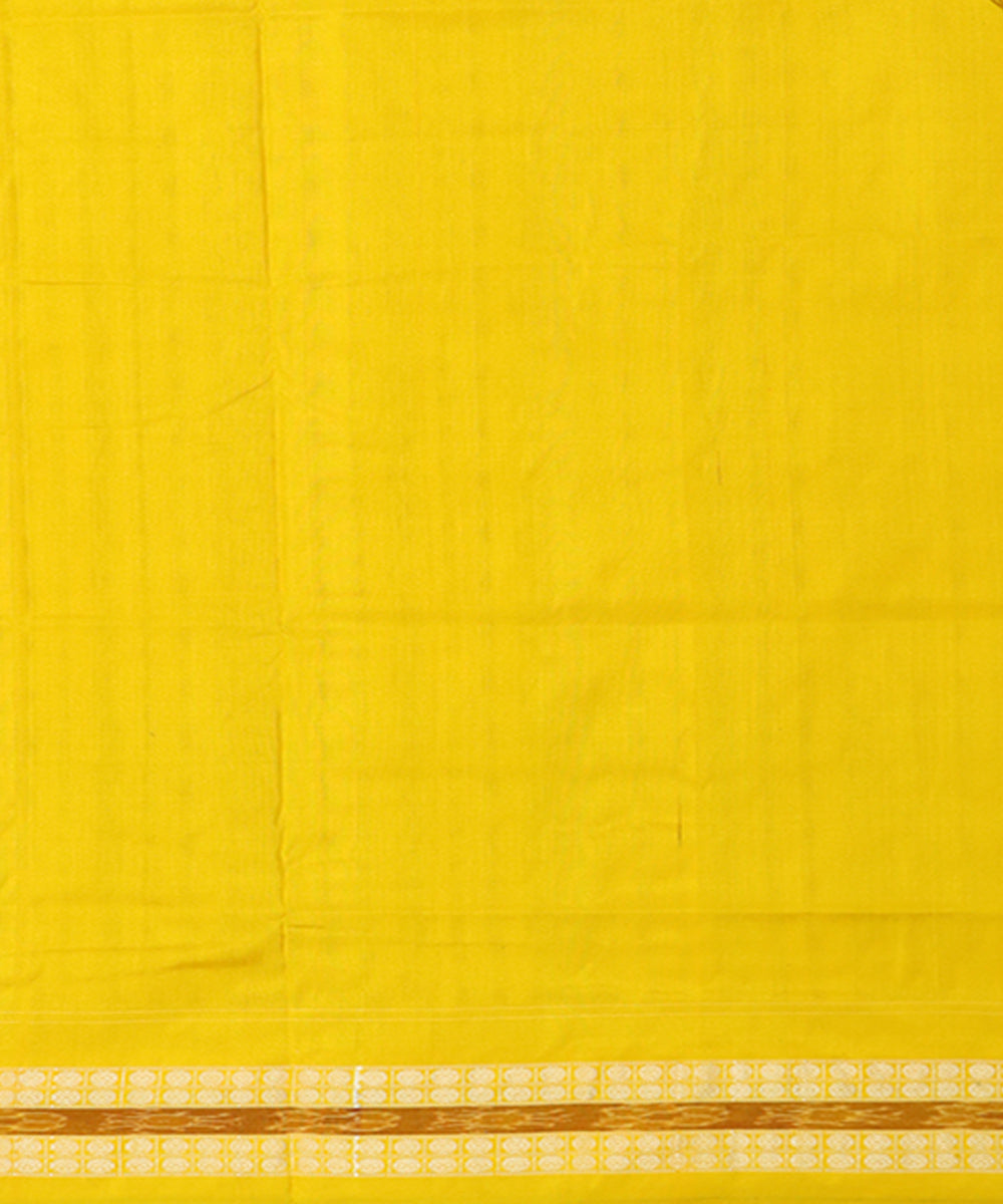 Black yellow silk handwoven sambalpuri saree