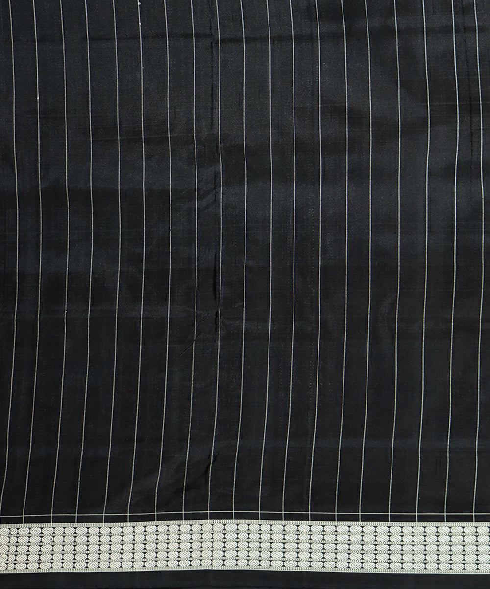 Multicolor black handloom sambalpuri silk saree