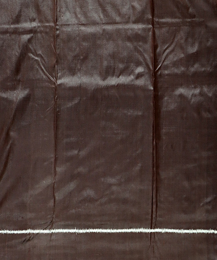 Brown brown handloom khandua silk saree