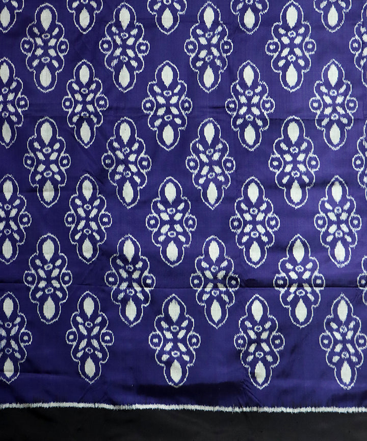 Navy blue black silk handloom nuapatna saree