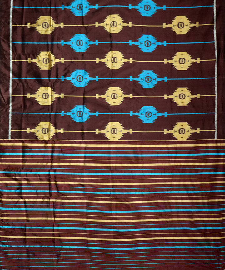 Brown brown silk handloom nuapatna saree