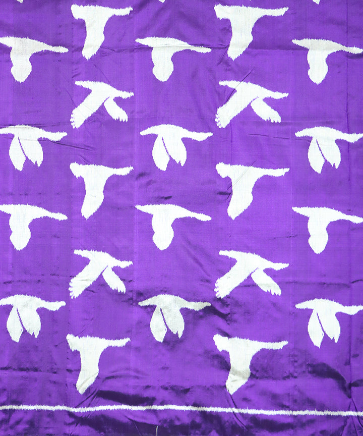 Purple purple silk handloom nuapatna saree
