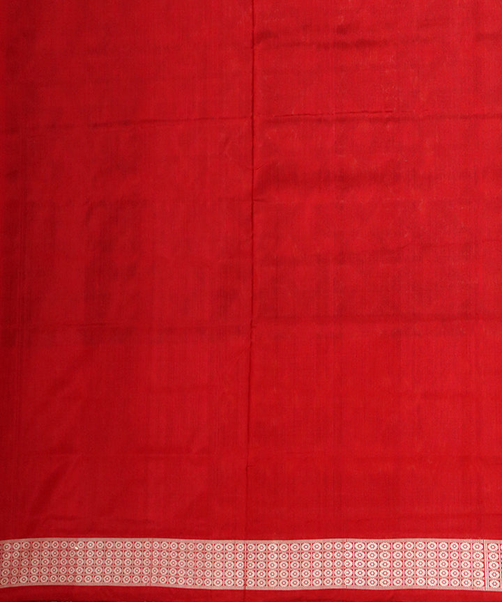 Multicolor red silk handloom sambalpuri saree