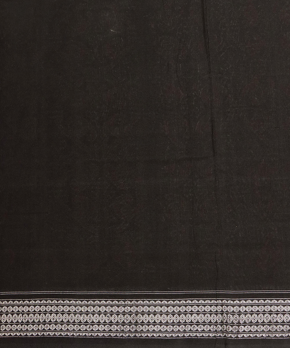 Multicolor black cotton handloom sambalpuri saree