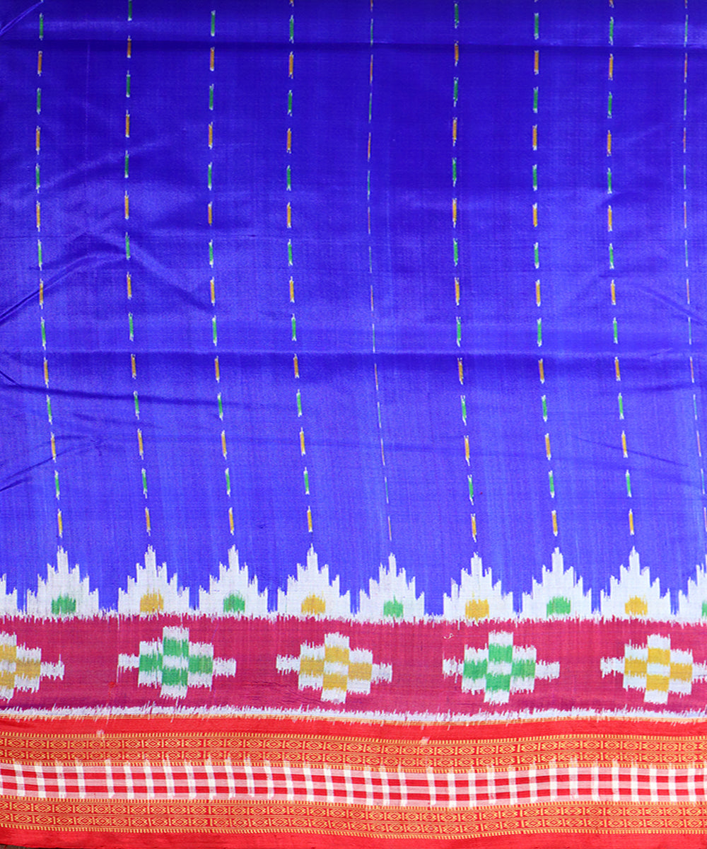 Blur red silk handloom khandua saree
