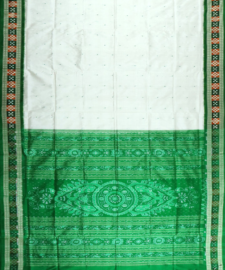 White green silk handloom sambalpuri saree