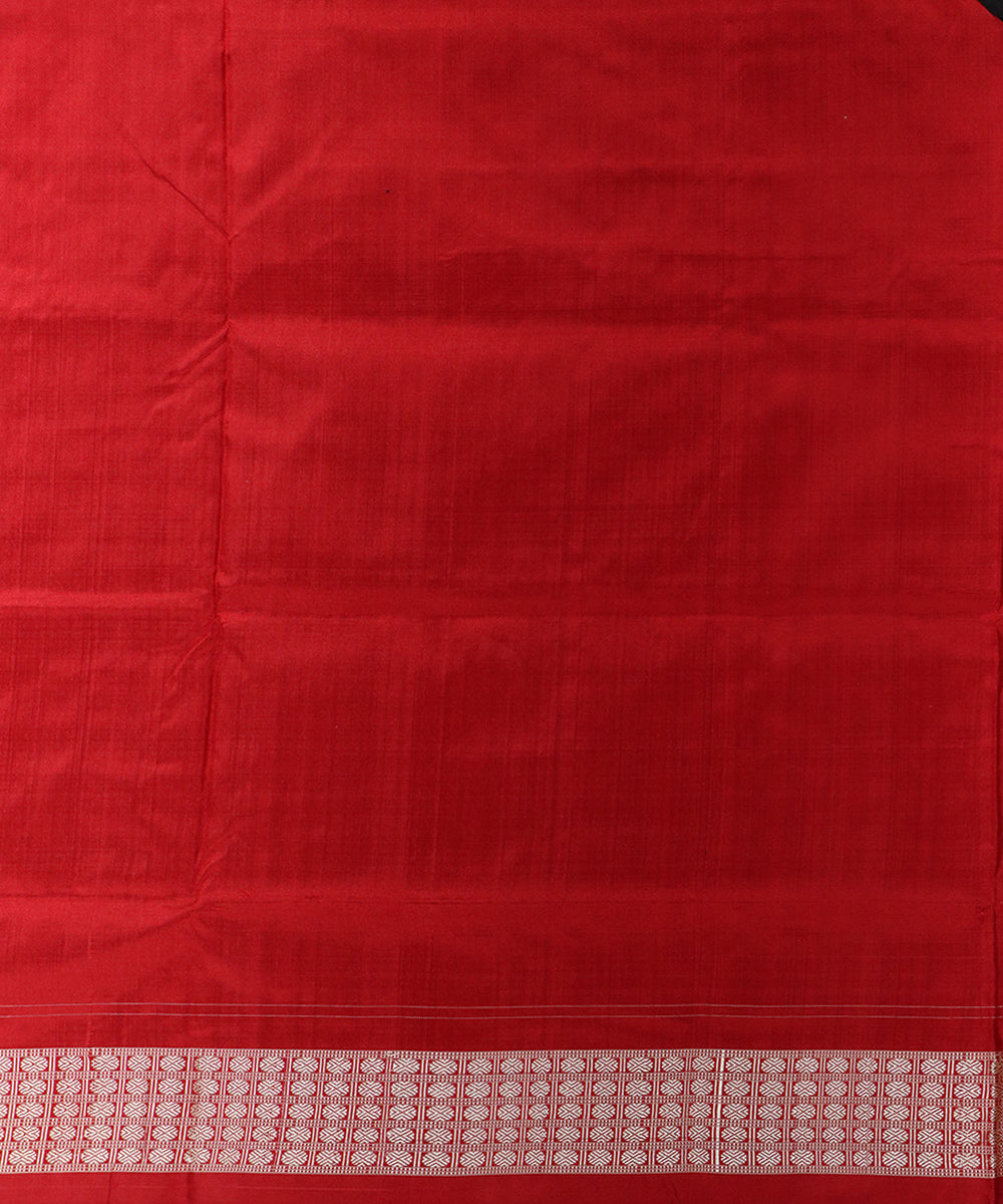 Black red handloom silk sambalpuri saree