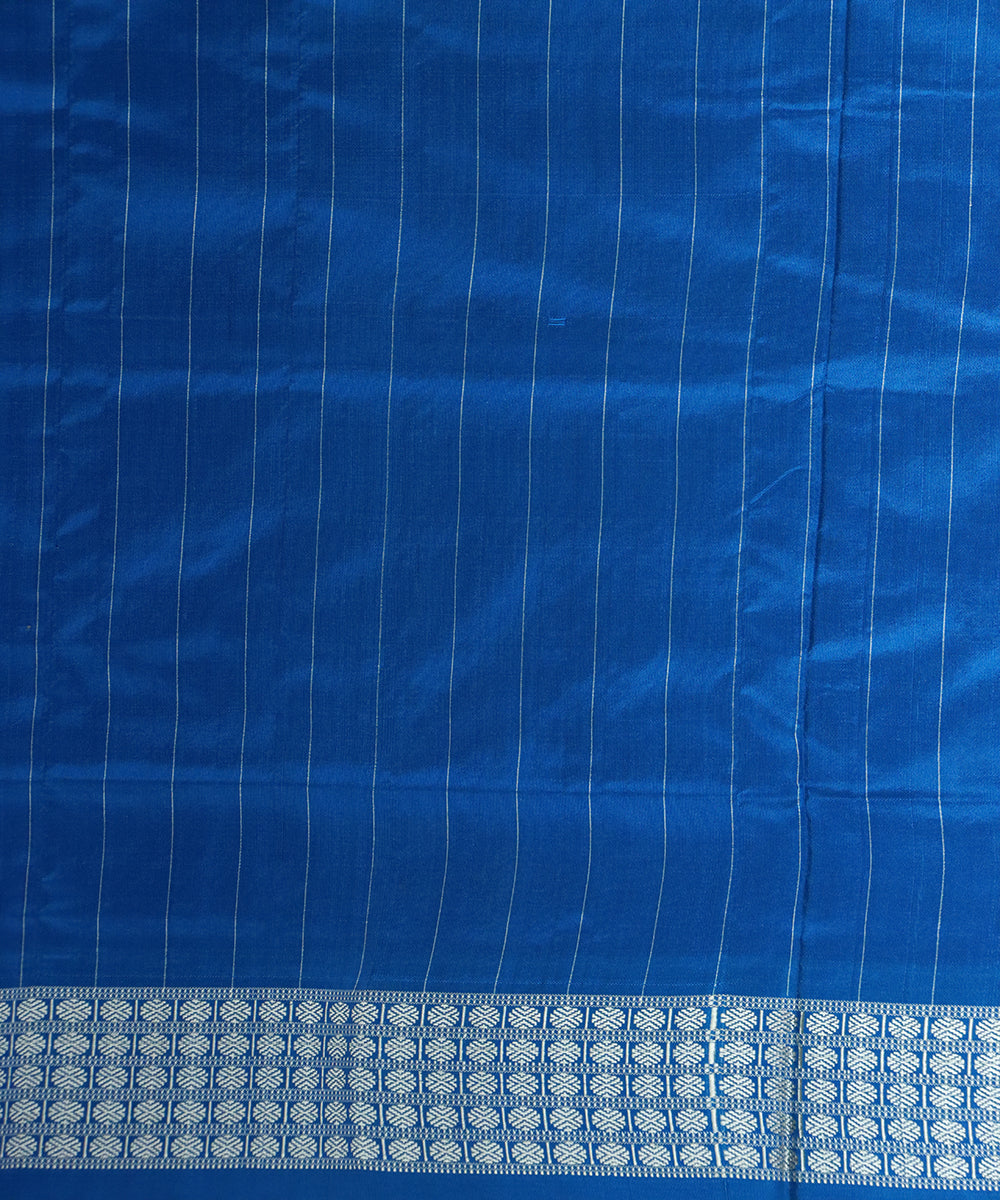 Grey sky blue silk handloom sambalpuri saree