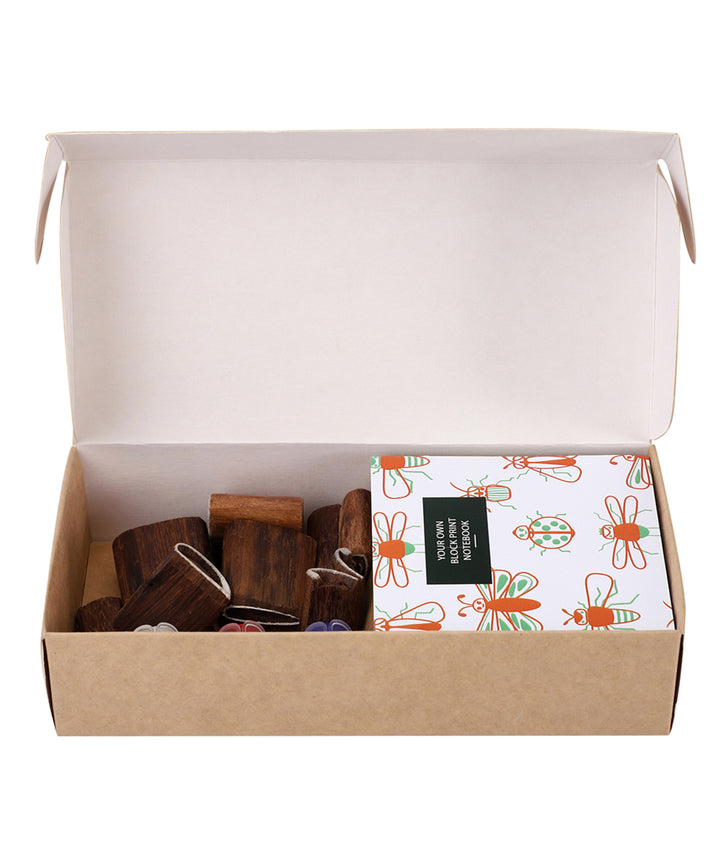 POTLI handmade block prinitng diy kit bugs