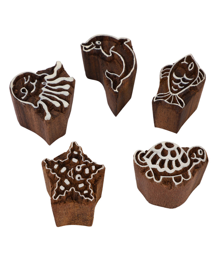 POTLI handmade block prinitng diy kit sea animals
