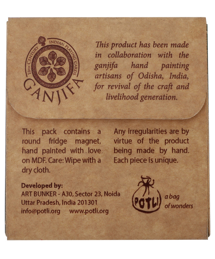 POTLI handmade ganjifa fridge magnets (balaram)
