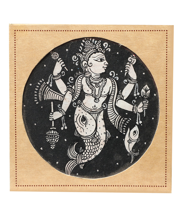 POTLI handmade ganjifa fridge magnets (matsya)