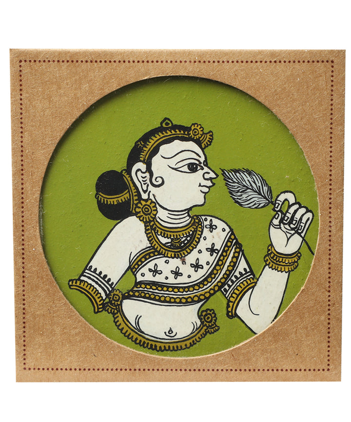 POTLI handmade indian traditional ganjifa fridge magnets (shishir)