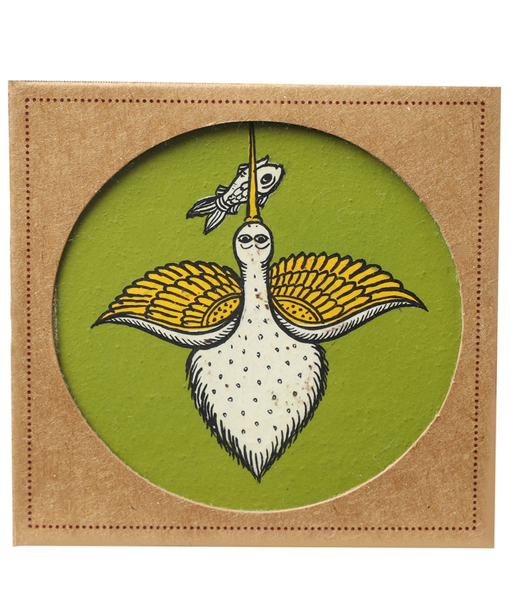 POTLI handmade indian traditional ganjifa fridge magnets (shishir 1)