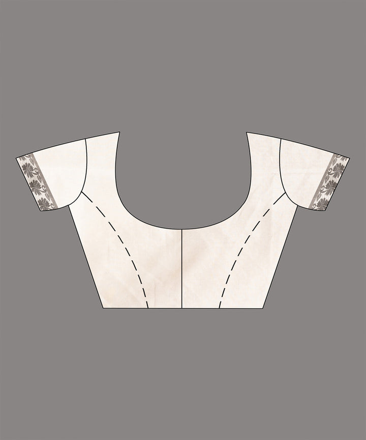 White black cotton handloom jamdani saree