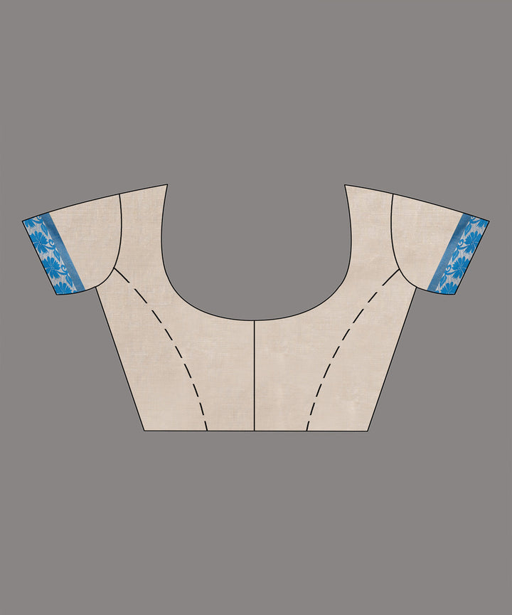 White multicolor cotton handloom jamdani saree