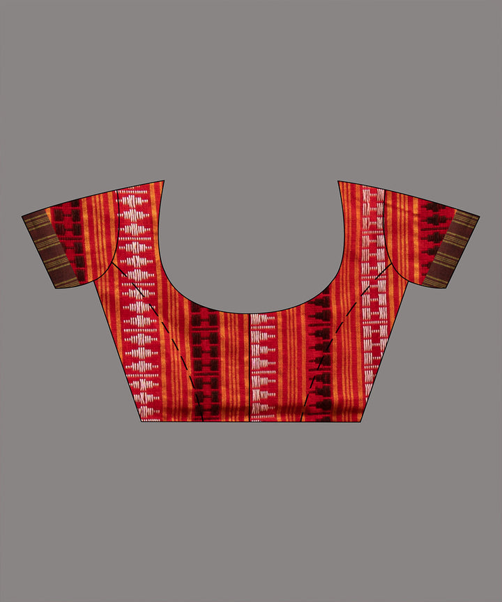 Red cotton handwoven bengal saree