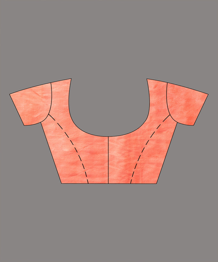 Pink cottonplain handloom bengal saree