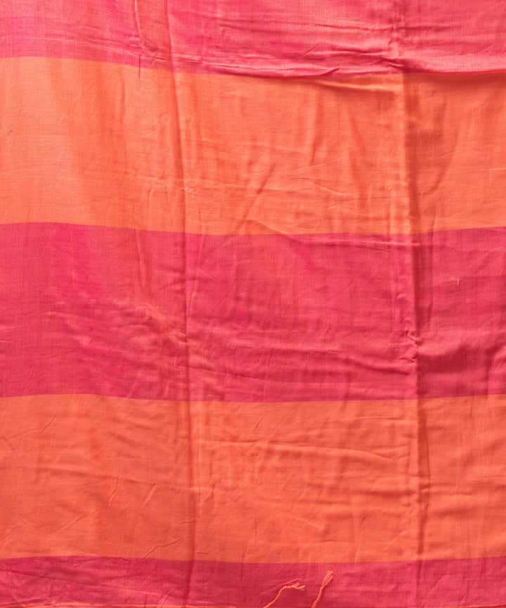 Pink cottonplain handloom bengal saree