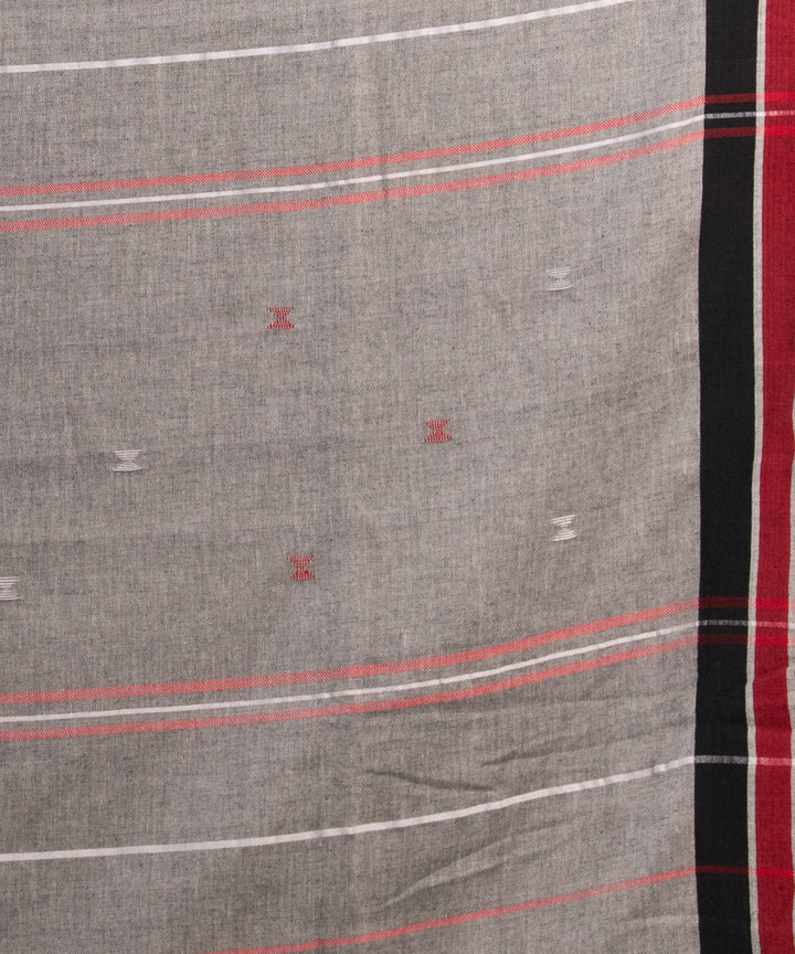 Grey handloom cotton bengal saree