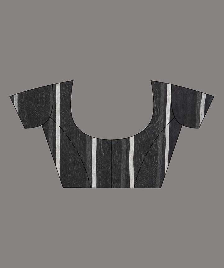 Black silk linen handloom bengal saree