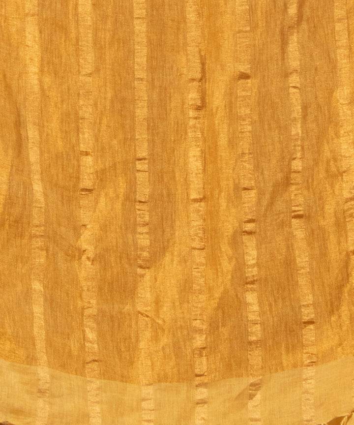 Egg nog linen zari handloom bengal saree