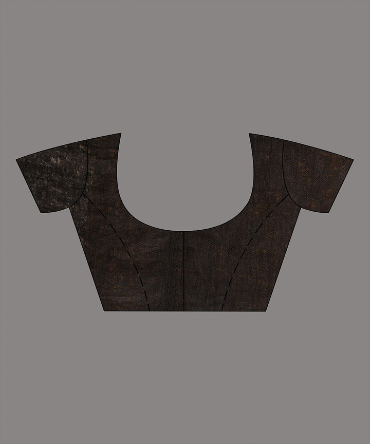 Black white linen handwoven bengal saree