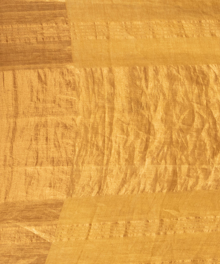 Gold linen handloom bengal saree